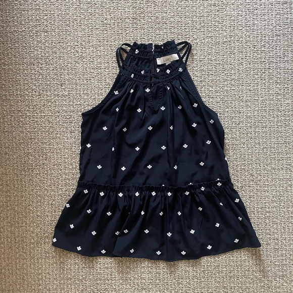 Loft Peplum Style Navy Blue Tank (Size XS) - Picture 3 of 3